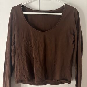 Zara Brown Long Sleeve Top